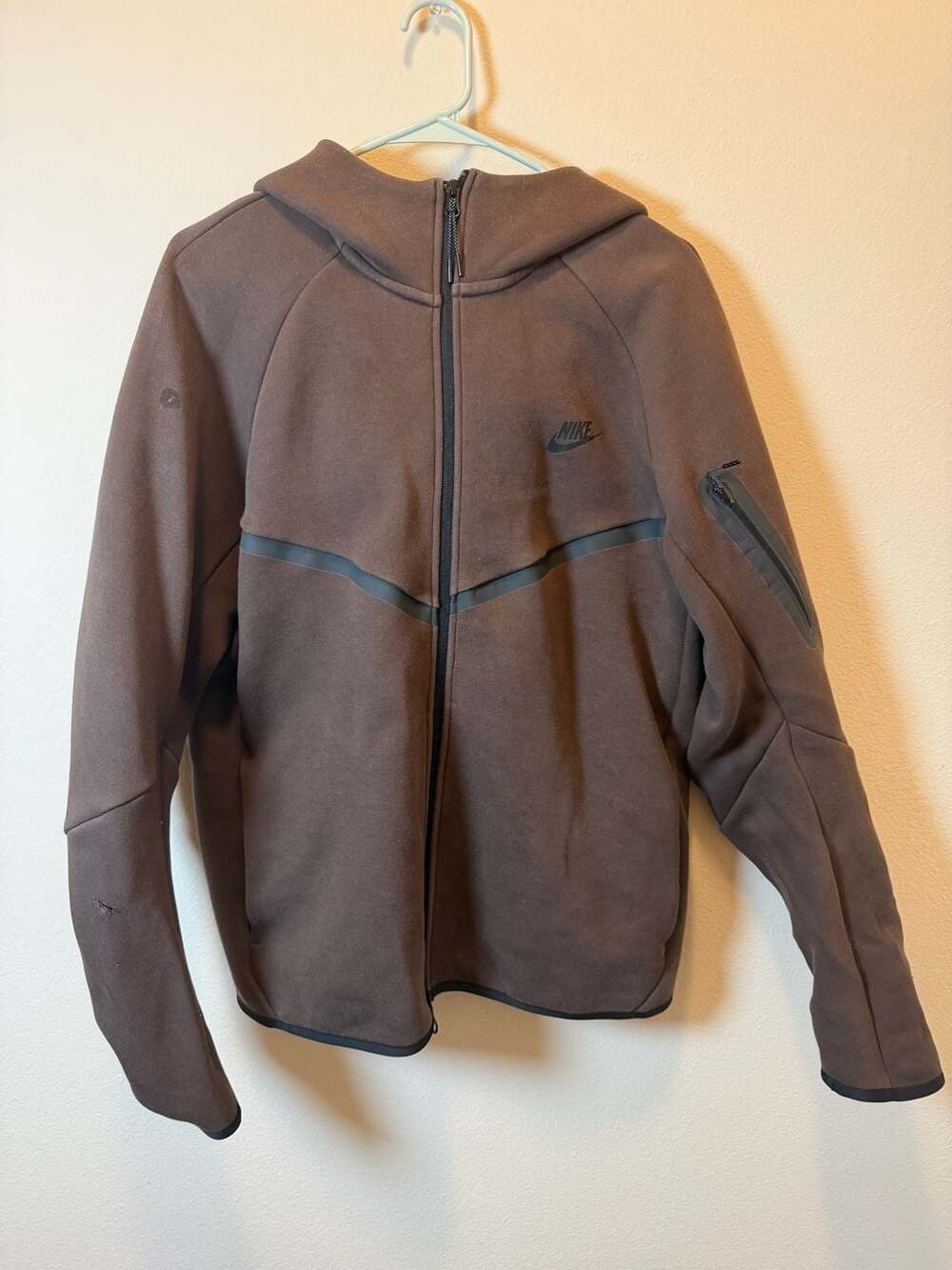 Nike Tech Fleece Windrunner Full-Zip Hoodie Baroque Brown Men's Size Large